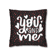 Load image into Gallery viewer, Pink, White and Black Hearts Pillow Case, Valentine&#39;s Day Decor. Pillow not included. 513g
