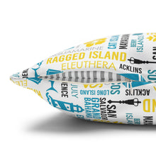 Load image into Gallery viewer, Islands of The Bahamas Pillow Cover - Does not include pillow.
