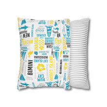 Load image into Gallery viewer, Islands of The Bahamas Pillow Cover - Does not include pillow.
