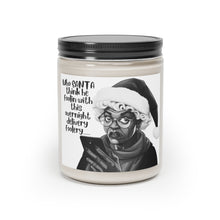 Load image into Gallery viewer, Black Mrs Claus Giving Santa Side Eye, Cinnamon Christmas Candle - 499c
