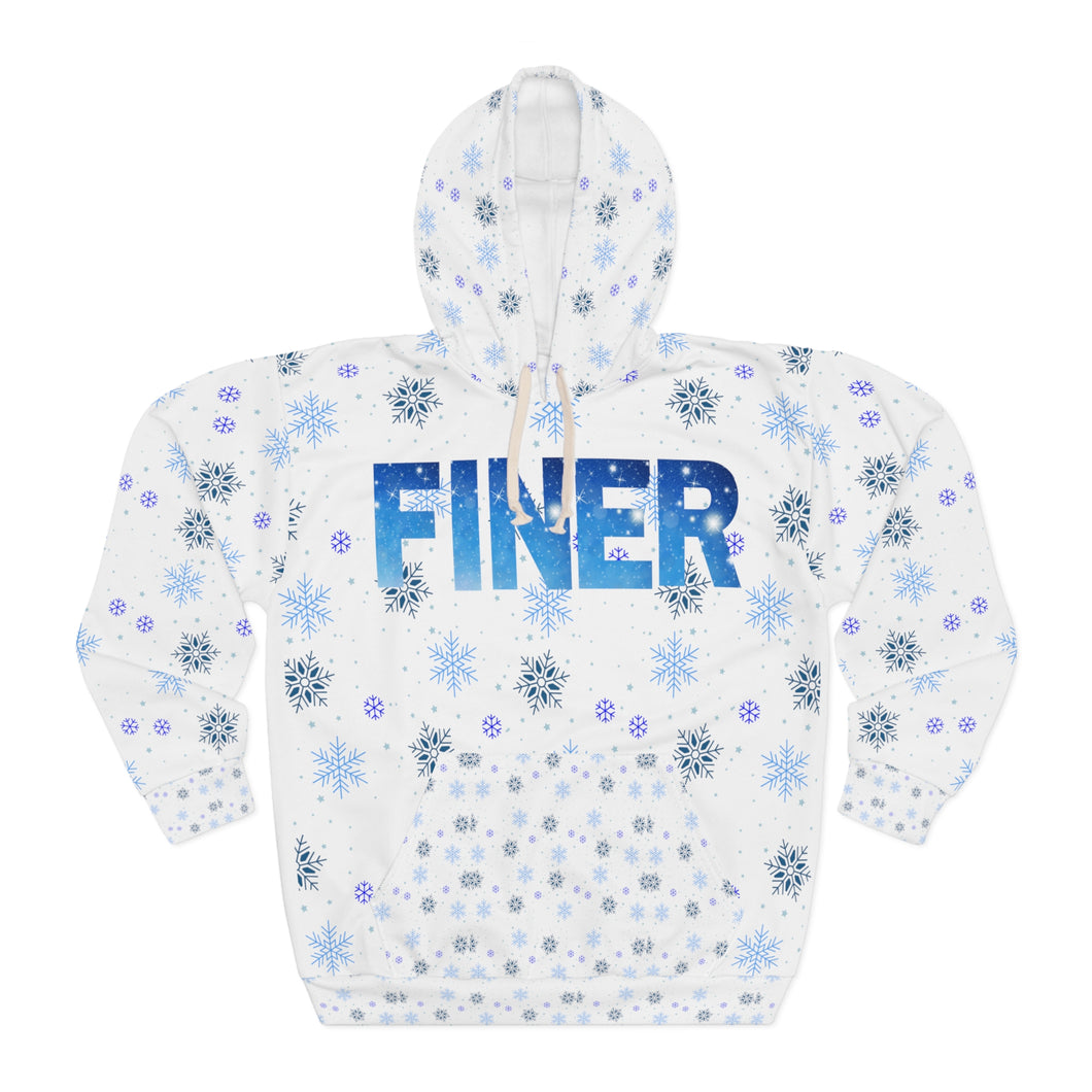 Finer Pullover Hoodie for Zeta, Blue and White  Hoodie . -  570a