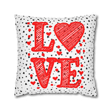 Load image into Gallery viewer, Red, White and Black Hearts Pillow Case, Valentine&#39;s Day Decor. Pillow not included. 513e
