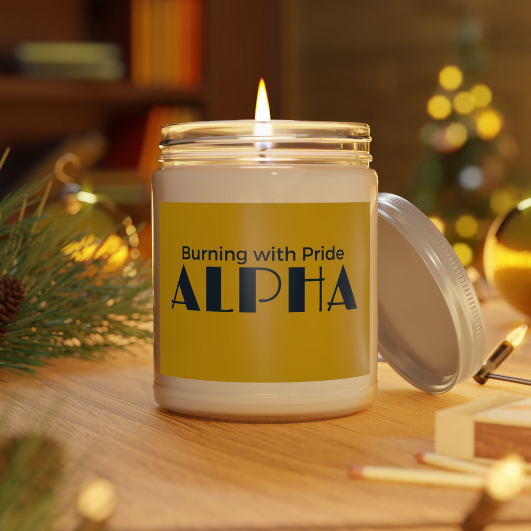 Black Pride Candle Burning with Pride | Alpha Husband | Alpha Boyfriend | Gift for Alpha Man | Natural Soy Blend Candle - 482c
