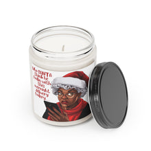 Load image into Gallery viewer, Black Mrs Claus Giving Santa Side Eye, Cinnamon Christmas Candle - 499a
