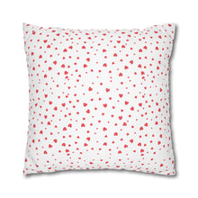 Load image into Gallery viewer, Red and White Hearts Pillow Case, Valentine&#39;s Day Decor. Pillow not included. 513k
