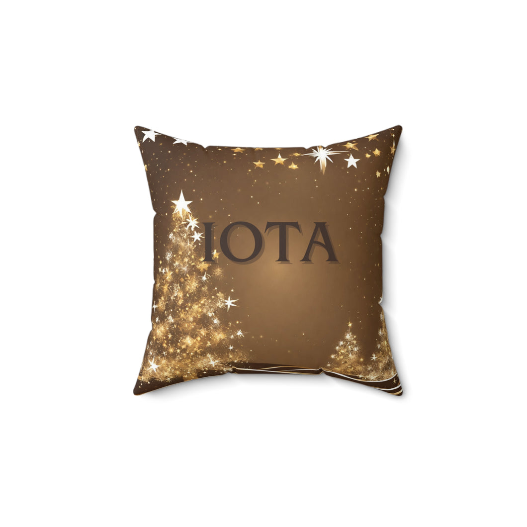 IOTA Pillow, Brown and Gold Pillow - 546a
