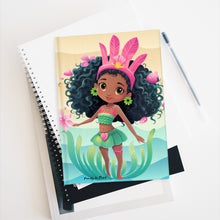 Load image into Gallery viewer, Black Mermaid Journal, Black Princess Notebook, Afro Mermaid,  Unique Black Art, Gift for Women and Girls  - 458d
