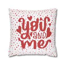 Load image into Gallery viewer, Red and White Hearts Pillow Case, Valentine&#39;s Day Decor. Pillow not included. 513h
