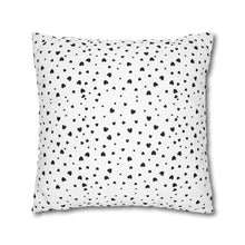 Load image into Gallery viewer, Red, White and Black Hearts Pillow Case, Valentine&#39;s Day Decor. Pillow not included. 513e
