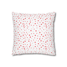 Load image into Gallery viewer, Red and White Hearts Pillow Case, Valentine&#39;s Day Decor. Pillow not included. 513h
