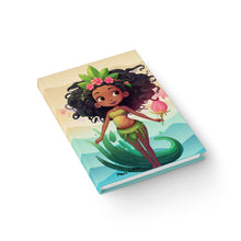 Load image into Gallery viewer, Black Mermaid Journal, Black Princess Notebook, Afro Mermaid,  Unique Black Art, Gift for Women and Girls  - 458c
