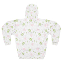 Load image into Gallery viewer, Pretty Girl Pullover Hoodie, Pink and Green on White Hoodie . -  569a
