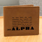Gift for Alpha Son, Leather Wallet, To My Son, Birthday Gift for Son, Gift from Mom to Son - 490d