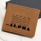 Gift for Alpha Son, Leather Wallet, To My Son, Birthday Gift for Son, Gift from Mom to Son - 490d
