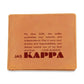 Gift for Kappa Son, Leather Wallet, To My Son, Birthday Gift for Son, Gift from Mom to Son - 487d