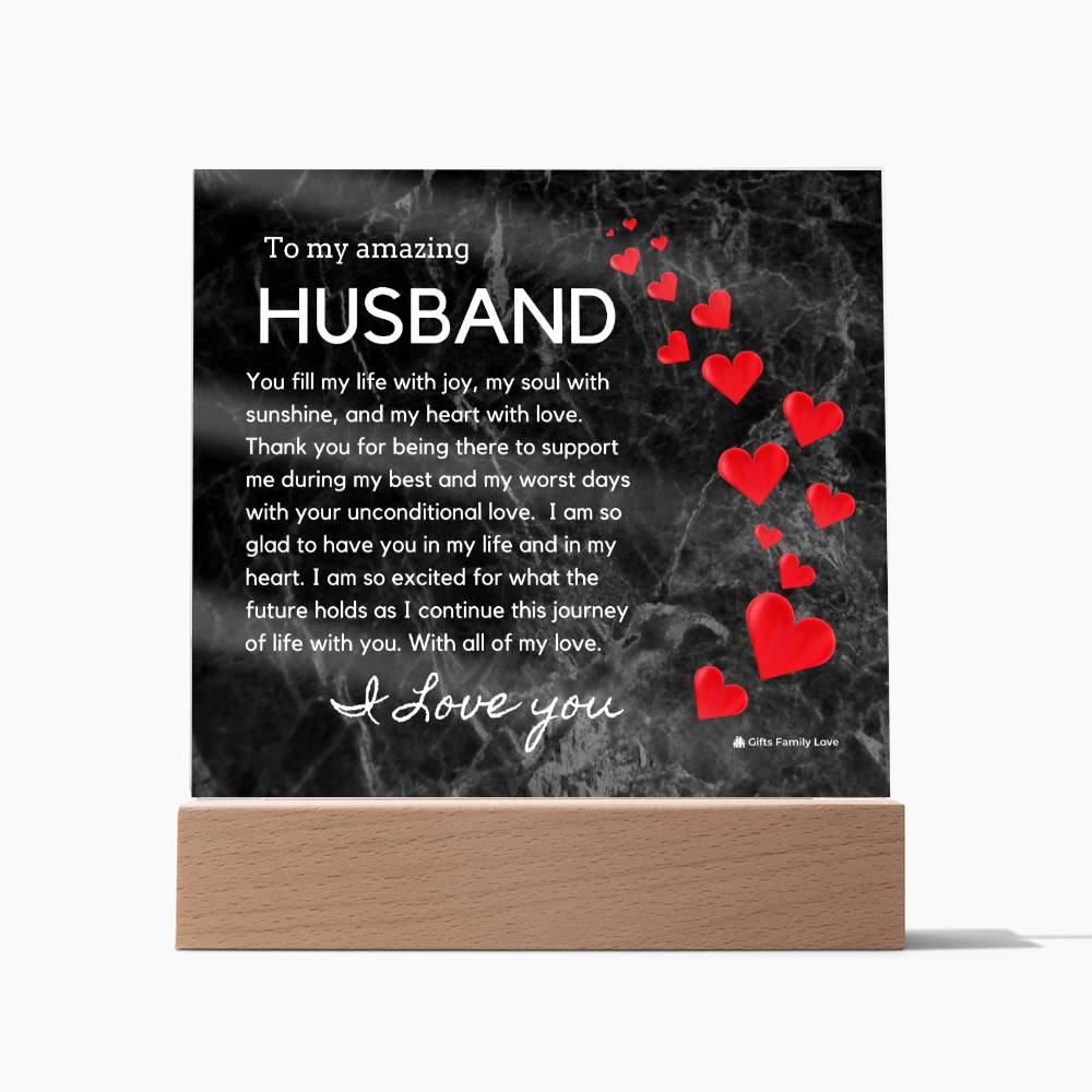 Gift for Husband, Birthday Gift for Husband, Anniversary Gift for Husband, Father's Day Gift for Husband, Acrylic Plaque - 460a