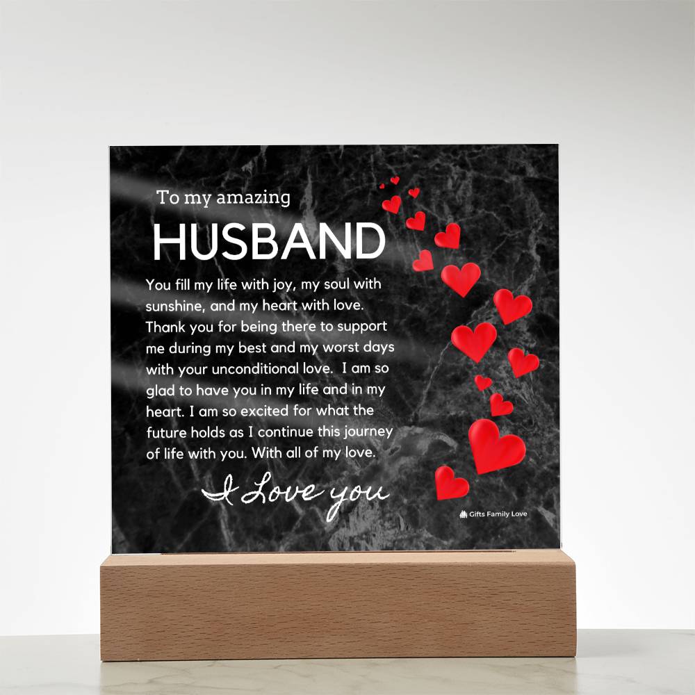 Gift for Husband, Birthday Gift for Husband, Anniversary Gift for Husband, Father's Day Gift for Husband, Acrylic Plaque - 460a