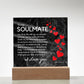 Gift for Soulmate, Birthday Gift for Husband, Romantic Gift for Soulmate, BirthDay Gift for Soulmate, Acrylic Plaque - 461a