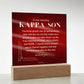 Gift for Kappa Son, To My Son, Birthday Gift for Son, Gift from Mom to Son, Acrylic Plaque - 483b