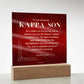 Gift for Kappa Son, To My Son, Birthday Gift for Son, Gift from Mom to Son, Acrylic Plaque - 483d