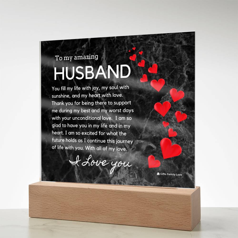 Gift for Husband, Birthday Gift for Husband, Anniversary Gift for Husband, Father's Day Gift for Husband, Acrylic Plaque - 460a