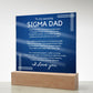 Gift for Sigma Dad, Birthday Gift for Dad, Gift for Sigma Dad, Father's Day Gift for Sigma Dad, Acrylic Plaque - 448e