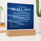 Gift for Sigma Son, To My Son, Birthday Gift for Son, Gift from Mom to Son, Acrylic Plaque - 484a