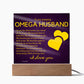 Gift for Omega Husband, Birthday Gift for Husband, Anniversary Gift for Omega Father's Day Gift for Omega Husband, Acrylic Plaque - 438d
