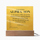 Gift for Alpha Son, To My Son, Birthday Gift for Son, Gift from Mom to Son, Acrylic Plaque - 486a