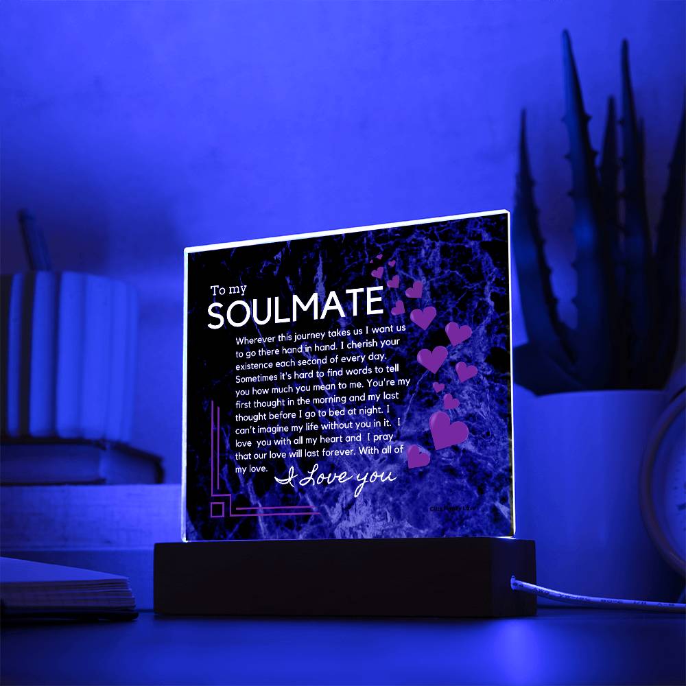 Gift for Soulmate, Birthday Gift for Husband, Romantic Gift for Soulmate, BirthDay Gift for Soulmate, Acrylic Plaque - 461c