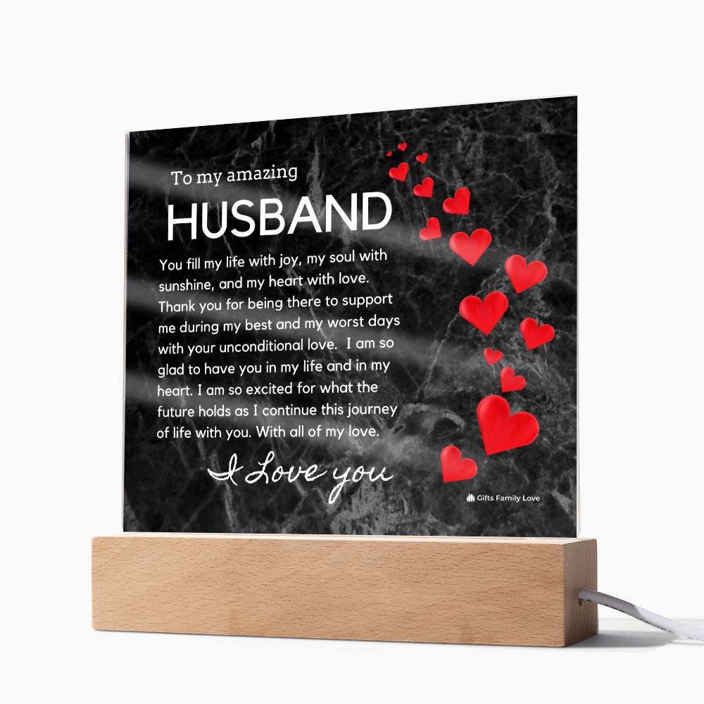 Gift for Husband, Birthday Gift for Husband, Anniversary Gift for Husband, Father's Day Gift for Husband, Acrylic Plaque - 460a