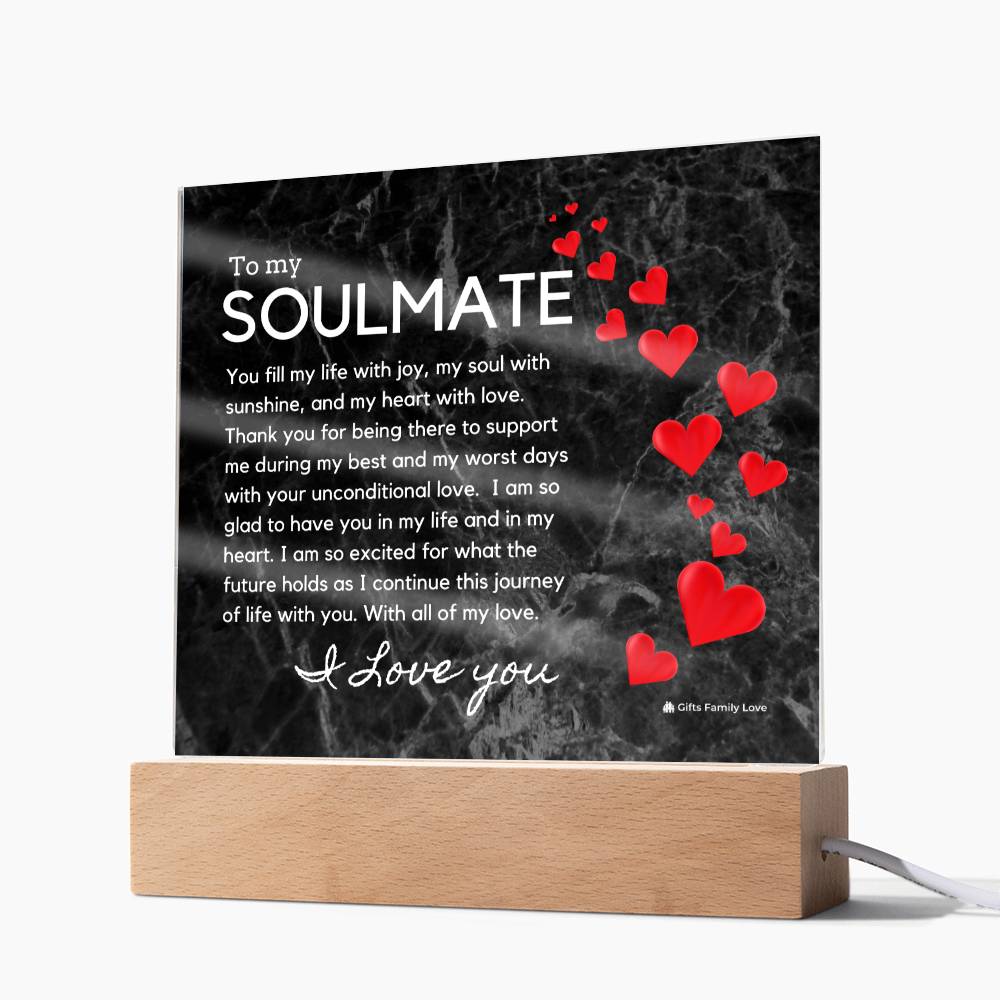 Gift for Soulmate, Birthday Gift for Husband, Romantic Gift for Soulmate, BirthDay Gift for Soulmate, Acrylic Plaque - 461a