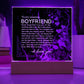 To My Boyfriend Acrylic Keepsake, Romantic Gift for Boyfriend, Sentimental Anniversary Gift for Boyfriend, Boyfriend Birthday, Gift for Him - 491b
