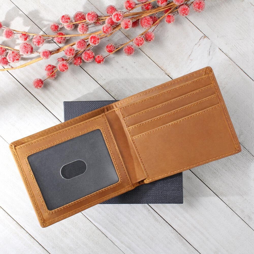 Gift for Alpha Husband, Gift for Alpha Son, Birthday Gift for Boyfriend, Anniversary Gift for Him, Leather Wallet for Alpha Man  - 478b