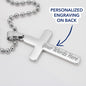 Gift for Grandson Cross Necklace, Grandson Birthday, Grandson Gift, From Gramma, Personalized Cross