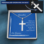 Gift for Grandson Cross Necklace, Grandson Birthday, Grandson Gift, From Gramma, Personalized Cross